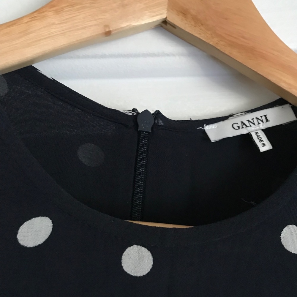 GANNI Polka Dot Mini Dress - Picture 4 of 8
